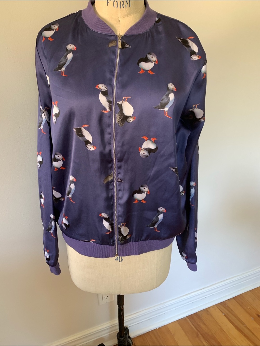 Puffin Satin Bomber Jacket Eric + Lani